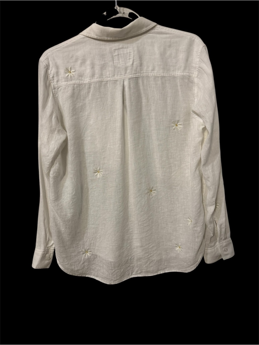 Rails Charli Linen Blend Button Down Shirt Daisy Embroidery Size Small - Picture 5 of 13